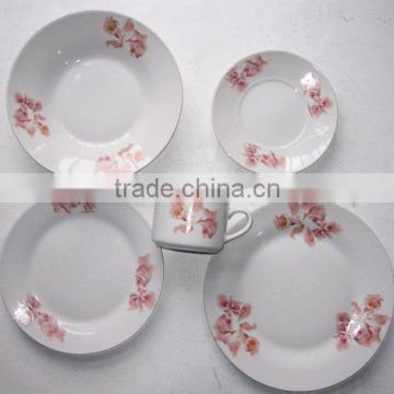 Fine porcelain brand names of dinner set of catering crockery with decorated rim