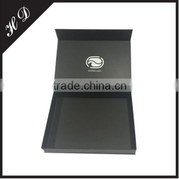 Customized Logo Black Scarf Gift Packing Box With Magnetic