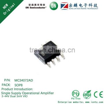 Genuine original MC34072AD SOP8 Single Supply Operational Amplifier 3-44V