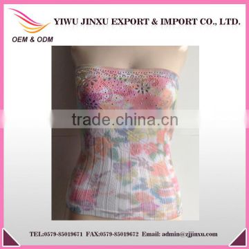 China Suppier Sexy Boob Tube Wholesale OEM Service Lace Printed Girls Waist Shaper Boob Top