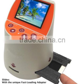 Brand New 2015 New Arrival 14Mp CMOS Sensor Excellent Film Scanner with 2.4" Color Screen Dual Slide Slot