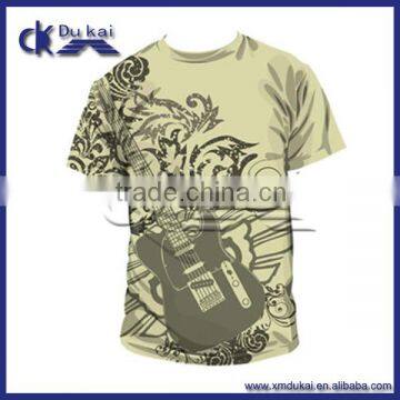 polyester cotton full printed tee shirt made in China