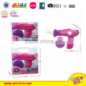 New fashion Battery operate big blower hair dryer toy with light and music for children