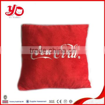 Wholesale stuffed plush pillow cushion, red square plush pillow cushion