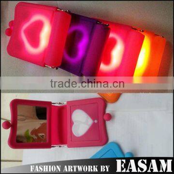 Easam led light makeup mirror,makeup mirror with led light,pocket mirror with led light