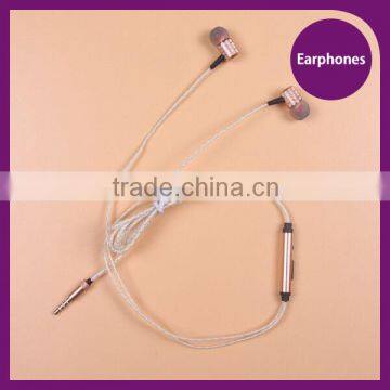 Factory price wired metal house earphones for mobile phones with Mic