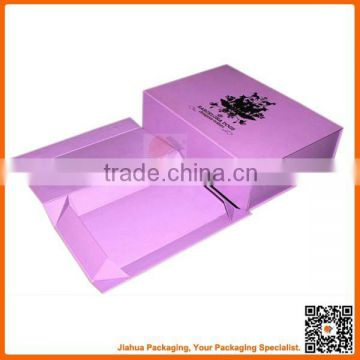 purple recyclable cardboard folding box with logo