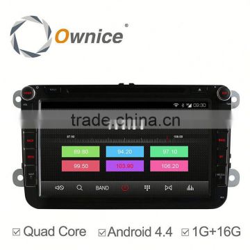 Ownice Wholesales Quad Core Android 4.4 car headunit placement for POLO GOLF built in wifi support rear camera