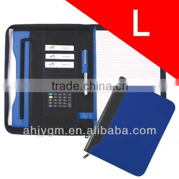 Hot Sale 34*25cm Red / Blue Color PVC Agenda/Notebook.