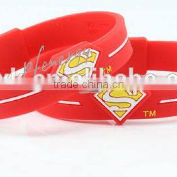 fashion superman silicon wristband