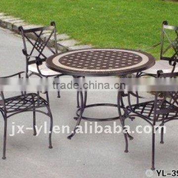 outdoor metal round mosaic garden furniture