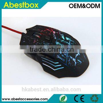 LED Lighting DPI 3D 7 Buttons Computer Notebook Gaming USB Wire Game Mouse