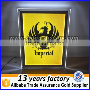 2016 Indoor Advertising Led Sign Display Acrylic Super Slim led crystal light frame