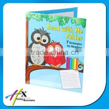 High quality folded advertising flyer with more custom pages