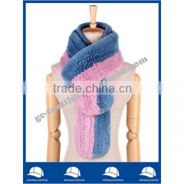 High quality Fahsion mink fur knitted scarf for women