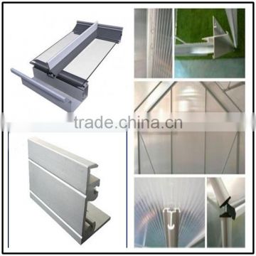6063-T5 aluminum profiles, Greenhouse Accessories, mill finished