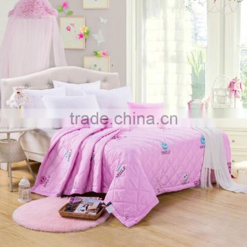 2016 lovely Cartoon Style summer Comforter quilts blanket/pink Smile design/twin full queen king size quilts