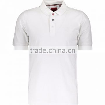 Mature Mens Solid White Button Up Polo Shirt Wholesale