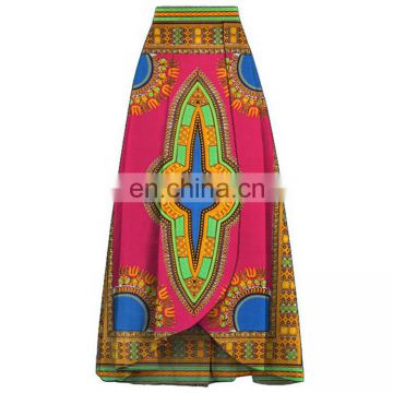 Wholesale Manufacturer Latest African Fashion Cotton Dashiki African Print Ladies Long Skirt