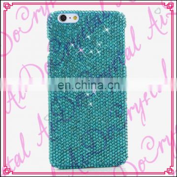 Aidocrystal blue bling crystal phone case custom design cell phone case for Sumsung Galaxy S7