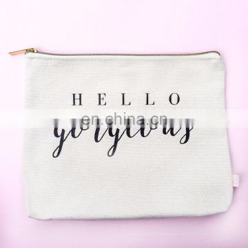 wholesale Customized canvas organized makeup vanity bag for ladies