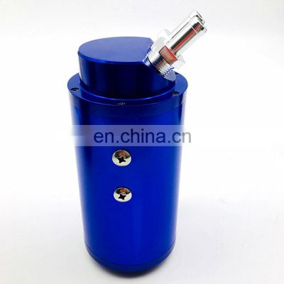Blue Universal Engine Oil Catch Tank Reservoir Breather Kit Can Tank Aluminum
