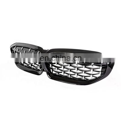 Diamond Style 2019-2020 Car Accessories Glossy Black Silver Front Bumper Grille For BMW 3 Serises G20