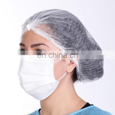 Factory Direct Supply Non-woven Clip Cap Breathable Hair Net Mob Caps