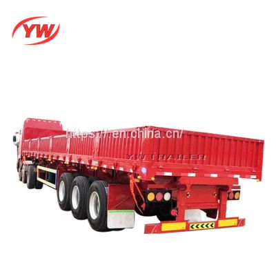 2/3/4 axles commercial platform side wall truck semi trailer with air suspension