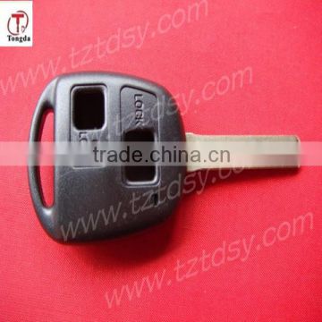 TD Auto key shell 2 button remote key casing with chort key blade for toyota