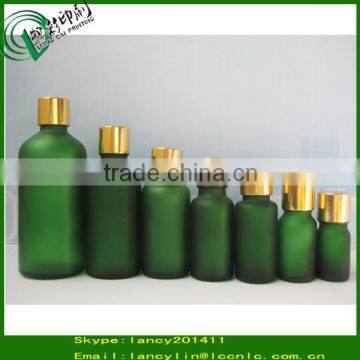 cosmetic glass container 5-100ml green glass bottles for liquid packing