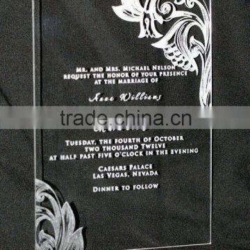 High Transparent custom wholesale wedding invitations