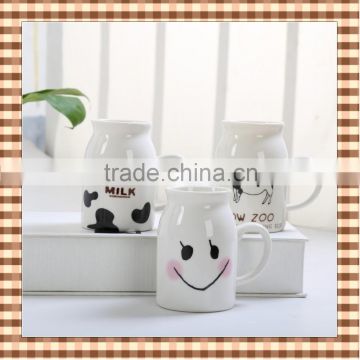 Direct Manufacturer 12 OZ ceramic cow design milk mugs