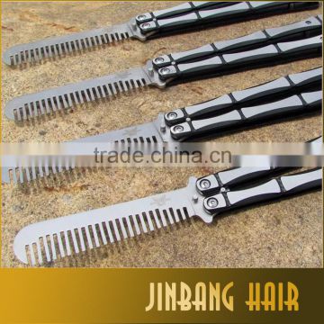 New cool style bomb handle practice balisong butterfly comb trainer with no offensive blade