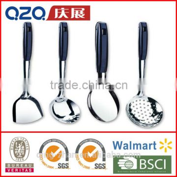 4pcs stainless steel kitchen utensil with blue pp handle food-grade kitchenware sets