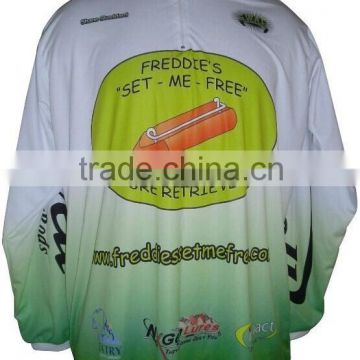 Sublimated polyester long sleeve quick dry tournament fishing shirts