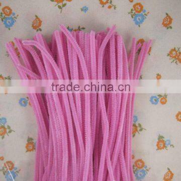 cheapest 0.6x30cm pink chenille stem for christmas decoration