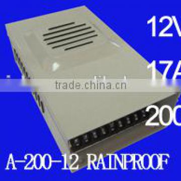 12V 17A 200W LED power supply (A-200-12 RAINPROOF)