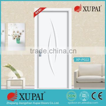 8 panel moulded Sapele pvc layer interior door xupai china firm Mdf door only