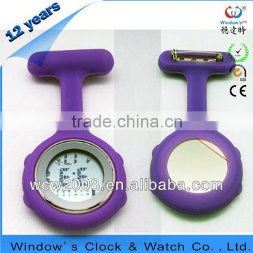 colorful silicone nurse watch with stainless steel caseback