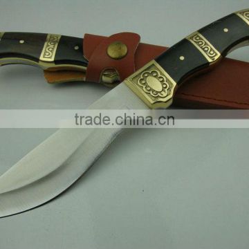 Brand New Black wind man no. 1 Survival Knife Camping Knife with Leather Sheath UDTEK01258