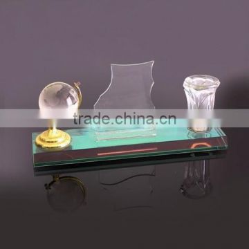 New products 2016 innovative product crystal pen holder with crystal globe