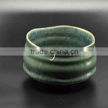 High Quality Handmade Green Glazing Ceramic Matcha Bowl
