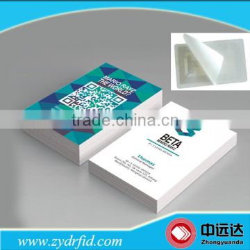 Custom printing Ntag213 nfc business card paper