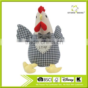 Store More Cute Animal Cotton Cock Door Stop with Bow-Tie