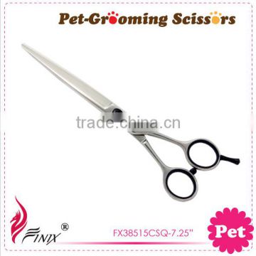 7.25" Black Titanium Plated Screw and Finger Rest Pet Grooming Scissors