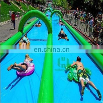 HI popular inflatable water slide, aqua park adult water slide, jumping wet slide on ocean