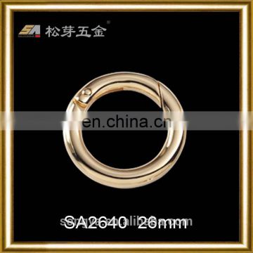 Custom Gold Plated Handbag Hardware, O Ring Metal Snap Hook, Custom Plated Metal Bag Buckle