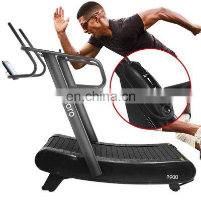 air runner Non-Motorized running machine unpowered woodway curved treadmill with fast speed treadmill for sport