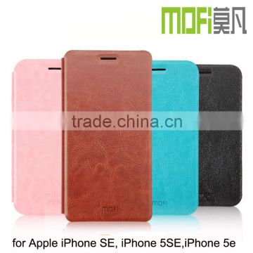 2016 MOFi Case Cover for Apple iPhone SE, Customized Leather Flip Cover for iPhone 5SE Case